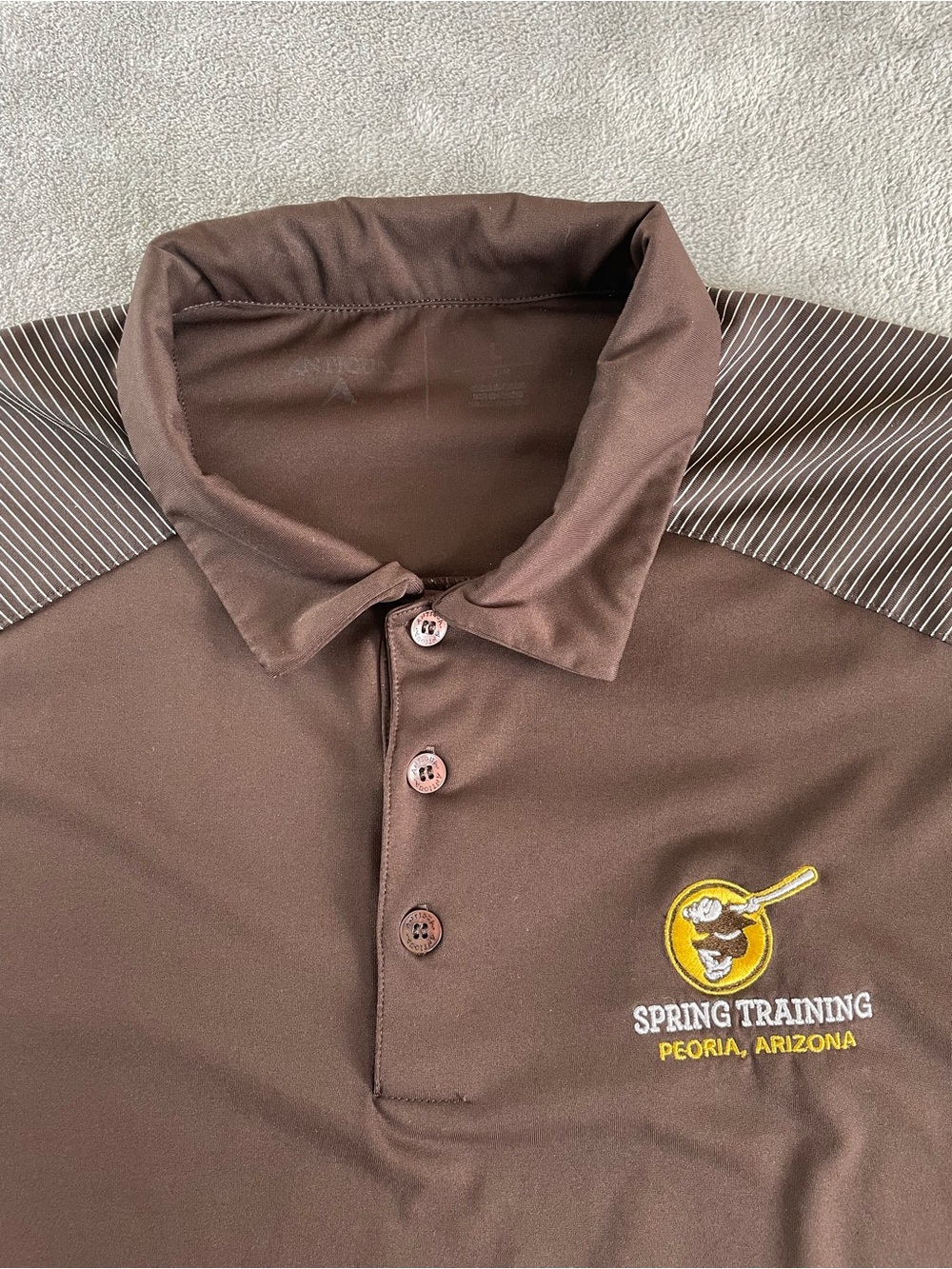 Antigua San Diego Padres Spring Training Peoria AZ Baseball Polo Shirt Men’s L